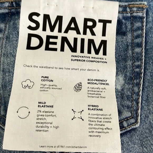 DL1961 Renee Shorts Medium Wash Raw Hem Distressing Cotton - NEW - Size 25 - Picture 9 of 12